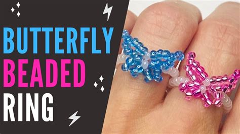 How To Make Beaded Butterfly Ring Beaded Butterfly Ring Tutorial