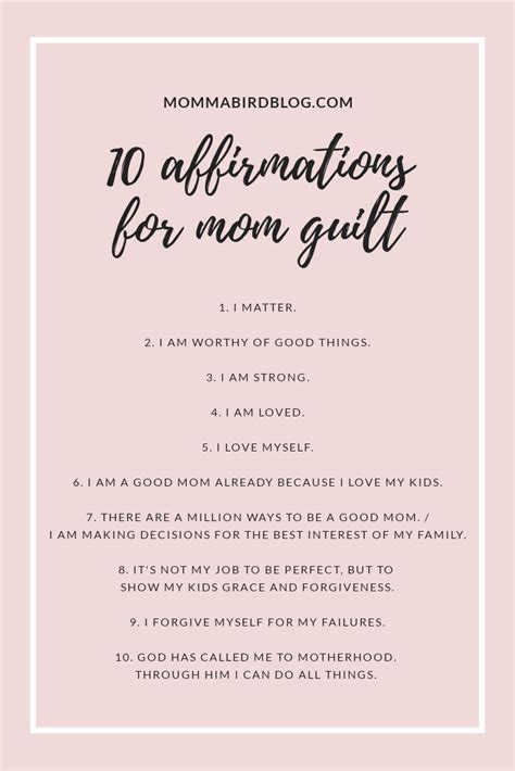 10 Affirmations For Mom Guilt Artofit