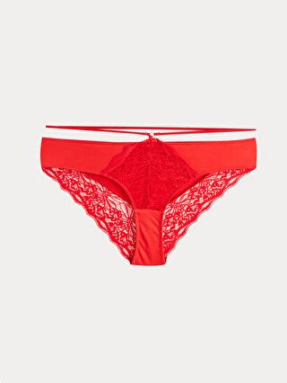 LCW DREAM Kırmızı Dantel Detaylı Bikini Külot W3AO04Z8 HJY LCW