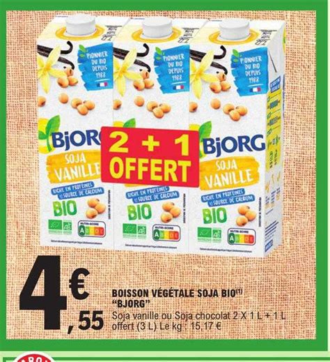 Promo Boisson V G Tale Soja Bio Bjorg Chez E Leclerc Icatalogue Fr