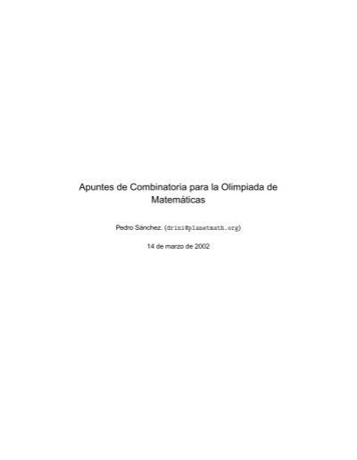 Notas De Combinatoria Cimat