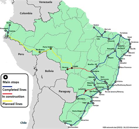 Althist Brazilian High Speed Rail Network Rimaginarymaps