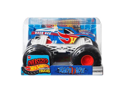 Hot Wheels Monster Trucks Oversized 1 24 Scale Race Ace Toytown
