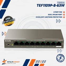 Jual Tenda Tef P W Port Mbps Desktop Switch With Port