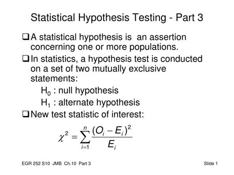 Ppt Statistical Hypothesis Testing Part 3 Powerpoint Presentation Free Download Id5772141