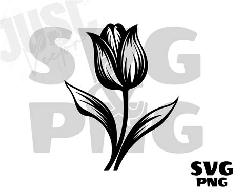 Tulip Svg Tulip Silhouette Tulip Clipart Tulip Svg For Cricut Tulip