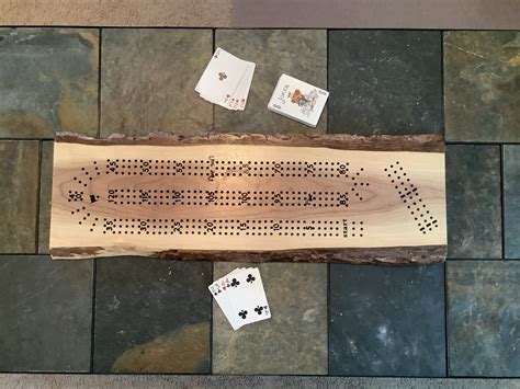 Large Live Edge Cribbage Board Etsy