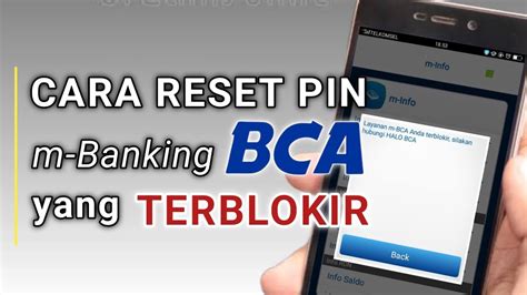 Cara Mengatasi PIN M Banking BCA Terblokir YouTube