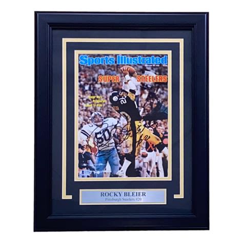 Rocky Bleier Signed Sports Illustrated Custom Framed Cover Page Beckett Pristine Auction