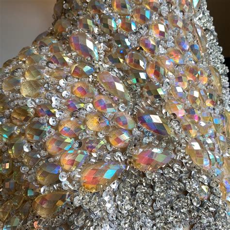 Completely Bedazzled Nude Strapless Angela And Depop