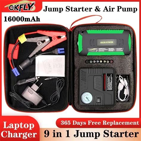 Gkfly Mah Car Jump Starter Air Pump Compressor A Starting