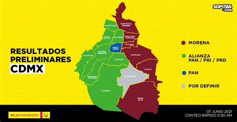 ¿oriente Vs Poniente Los Divididos Resultados En Las Alcaldías De La Cdmx