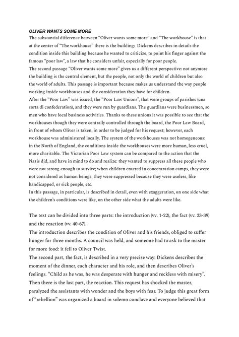 "Oliver wants some more", Oliver Twist-Dickens | Appunti di Inglese