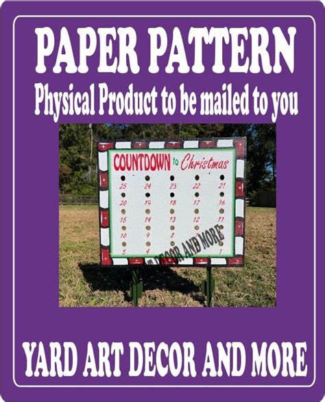 Christmas Lighted Count Down To Christmas With Candy Cane Border Yard Yard Art Decor And More Llc