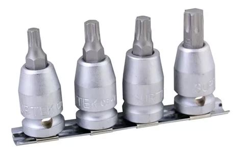 Conjunto Surtek de 2 peças de 4 dados Torx Tip de 1 2 polegada F5800t v