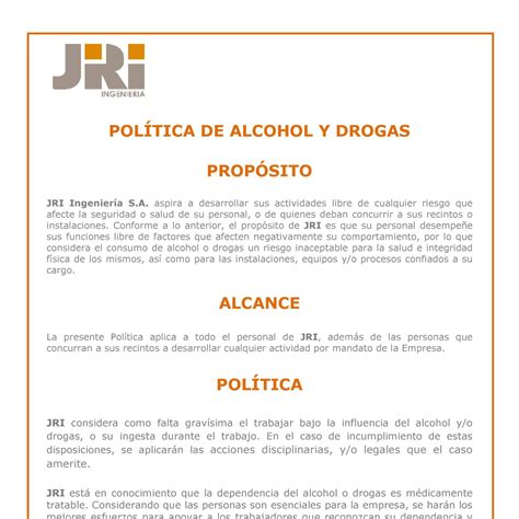 Pol Tica De Alcohol Y Drogas Pdf Docdroid