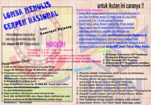 Lomba Menulis Cerpen Nasional Ukm Rkt Iain Batusangkar Tulis Me