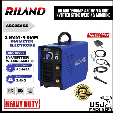 RILAND 190Amp ARC MMA IGBT Inverter Stick Welding Machine ARC250GE