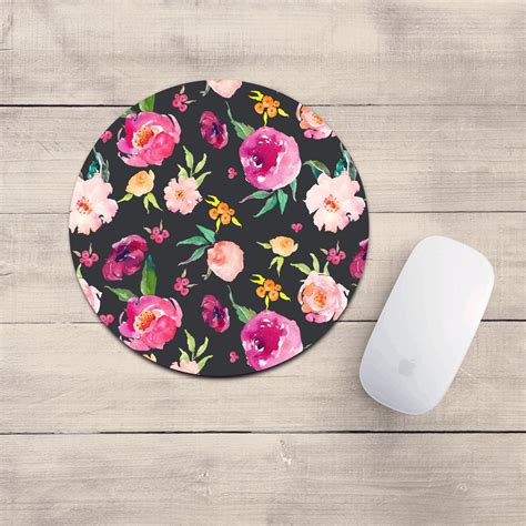 FLORAL Mouse Pad/mousepad/watercolor Floral/desk Decor/girly | Etsy