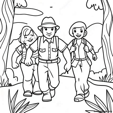 Jumanji Adventure Scene Coloring Page Coloring