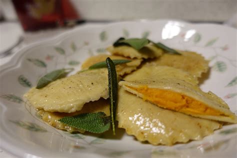 Homemade Sweet Potato Ravioli With Sage Brown Butter Sauce R Food