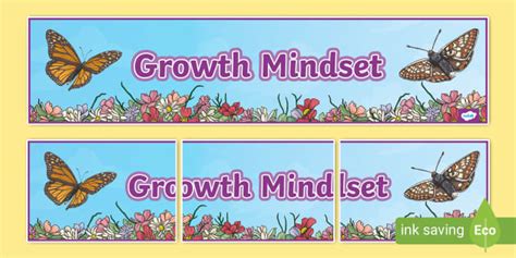 Growth Mindset Banner Hecho Por Educadores Twinkl