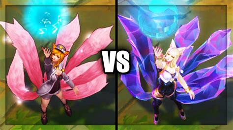 Popstar Ahri Vs K Da Ahri Skins Comparison League Of Legends Youtube