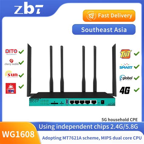 ZBT WG1608 1200mbps 4G Lte Wireless Router 4G Dual Band Gigabit Router ...