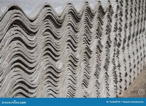 Asbestos Slate Roofing Sheets Stock Photo Image Of Stacked Pack