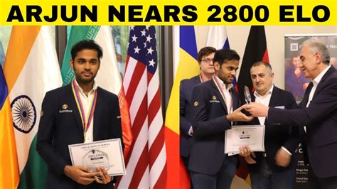 Arjun Erigaisi Nears Magical 2800 ELO Mark Jumps To 4th In The World