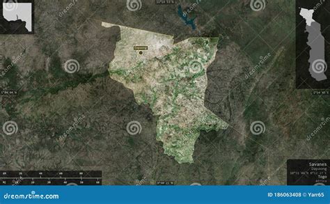 Savanes Togo Composition Satellite Stock Illustration