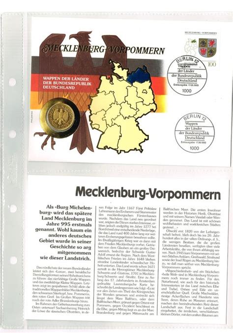 Mecklenburg Vorpo Wappen der Länder der BRD mit Beschreibung Kaufen