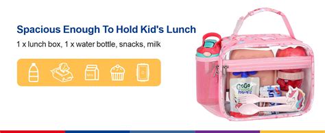 amazoncom bagseri kids clear lunch bag girls lunch box  school