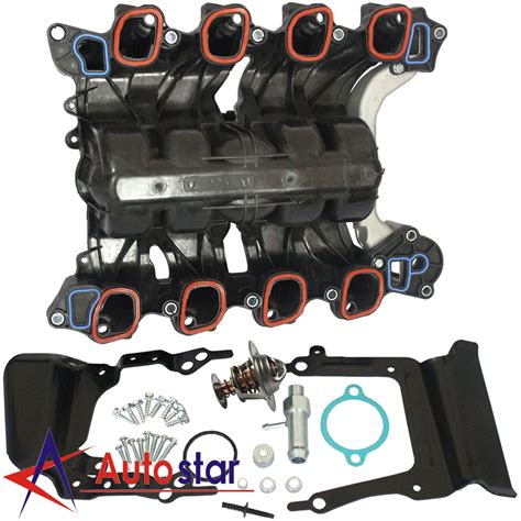 615 375 Upper Engine Intake Manifold W Molded Throttle Body Thermostat And Gasket Ebay