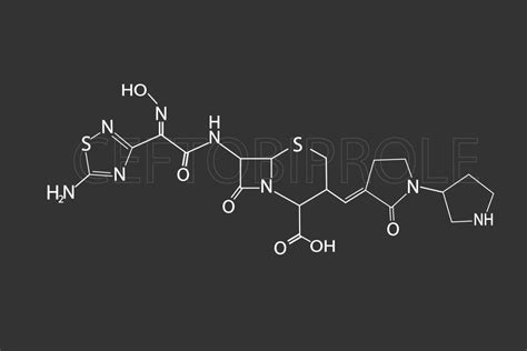 Antibiotics Ceftobiprol Molecular Skeletal Chemical Formula 42599540