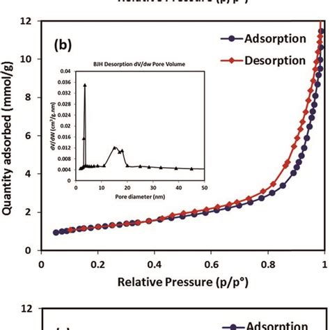 Nitrogen Physisorption Isotherms For A SiO2NiO B SiO2MgO And