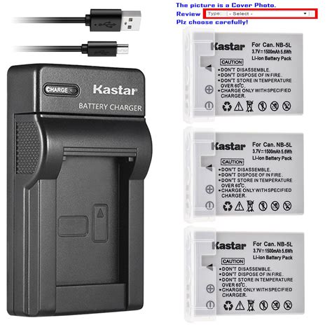 Kastar Battery Slim Usb Charger For Canon Nb L Nb Lh Powershot Sd