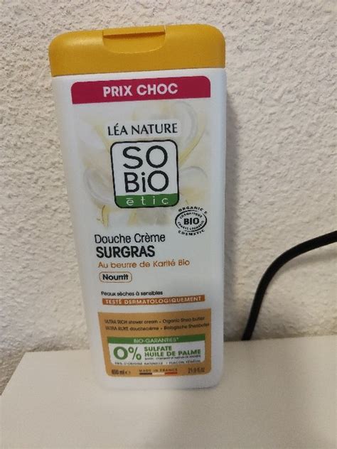 So Bio Tic Douche Cr Me Surgras Au Beurre De Karit Bio Ml