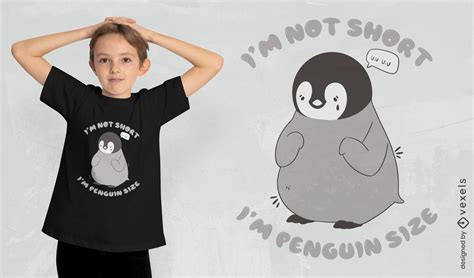 Descarga Vector De Diseño De Camiseta De Pingüino Pequeño