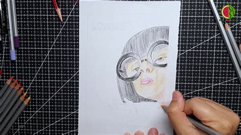 Draw Edna Mode Incredibles In Minute With Pencil Color Timeslape