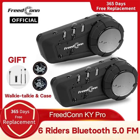 Freedconn KY Pro Motorcycle Intercom Bluetooth Helmet Headset BT 5 0