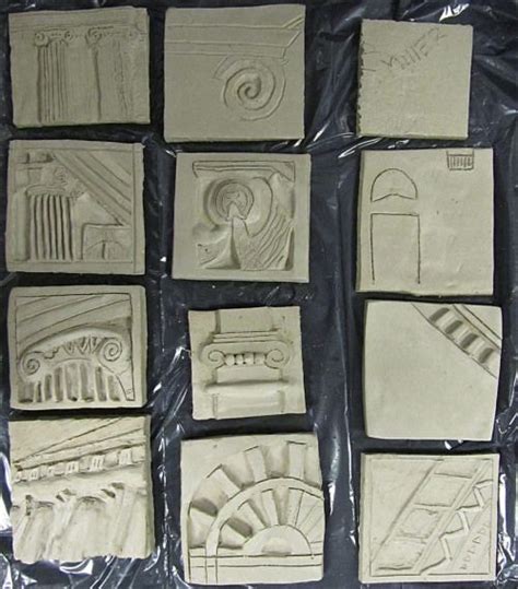 3040g Architecture As Art Clay Relief Tiles Art Clay Architecture Art