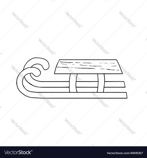 Silhouette of a winter sleigh Royalty Free Vector Image