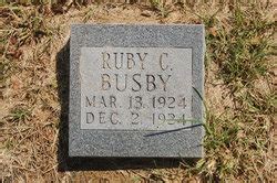 Ruby Clay Busby Memorial Find A Grave