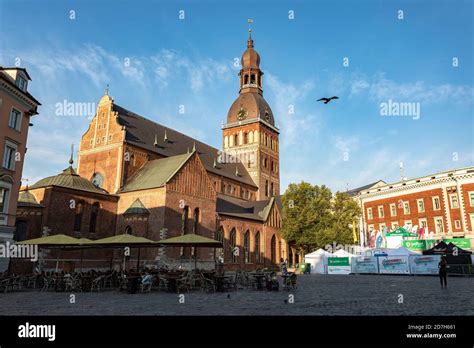 Riga Cathedral Downtown Riga Streets Latvia Stock Photo Alamy