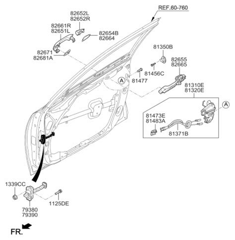 82661A8000 Genuine Kia Door Outside Handle Assembly Right