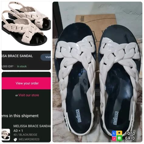 Like New Melissa Brace Sandal Authentic Fesyen Wanita Sepatu Di Carousell