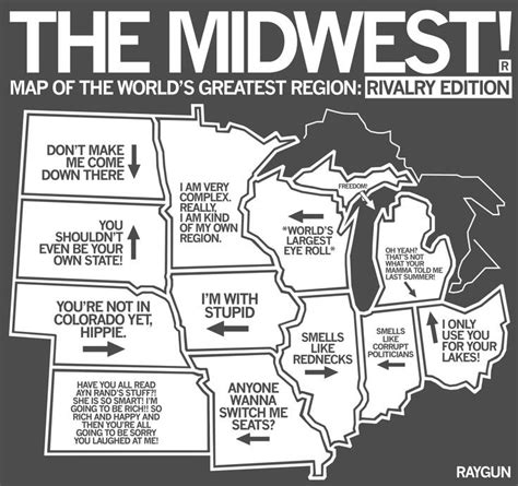 Fairly Accurate Rivalry Map Of The Us Midwest R Mapporn