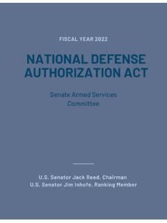 National Defense Authorization Act National Defense Authorization Act