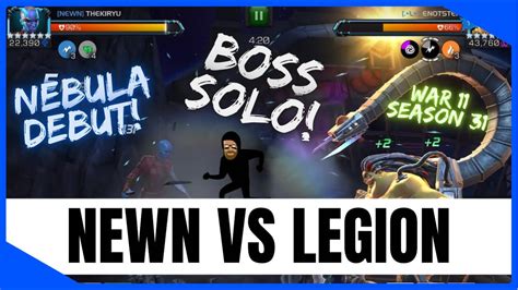 Boss Solo And Amazing Nebula Debut In War Newn Vs Legion Alliance War